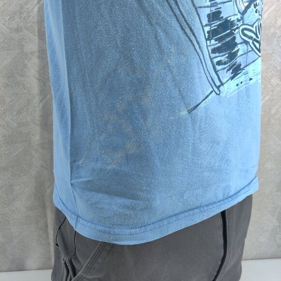 VTG  Looney Tunes Taz Shirt Mens Small Blue Skater Graphic Tee Cartoon 90s 1997 - Picture 4 of 16